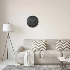 Horloge ronde, métal cuivré