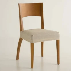 Housse assise de chaise extensible jacquard chiné