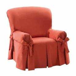 Housse bachette coton uni nouettes fauteuil canapés