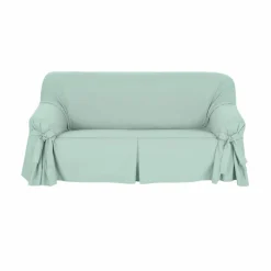 Housse bachette coton uni nouettes fauteuil canapés