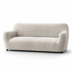 Housse bi-extensible microfibre gaufrée graphique pour fauteuil et canapé