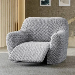 Housse bi-extensible microfibre gaufrée graphique spéciale relax