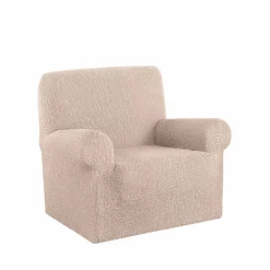 Housse bi-extensible microfibre gaufrée pour fauteuil et canapé