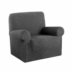 Housse bi-extensible microfibre gaufrée pour fauteuil et canapé