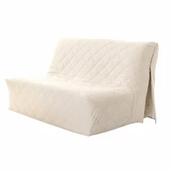 Housse canapé BZ coton bachette uni matelassé
