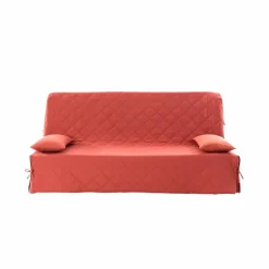 Housse clic-clac standard matelassée coton bachette uni