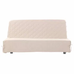 Housse clic-clac standard matelassée coton bachette uni