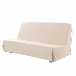 Housse clic-clac standard matelassée coton bachette uni