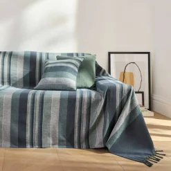 Housse coussin multicolore coton tissage artisanal - lot de 2