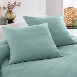 Housse coussin unie coton tissage artisanal - lot de 2