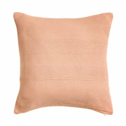 Housse coussin unie coton tissage artisanal - lot de 2