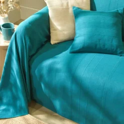 Housse coussin unie coton tissage artisanal - lot de 2