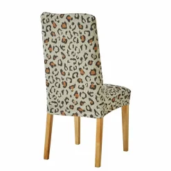 Housse de chaise extensible, imprimé léopard