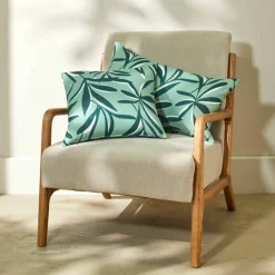 Housse de coussin imprimé feuillage
