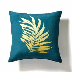 Housse de coussin motif feuillage, lot de 2