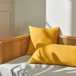 Housse de coussin unie bachette - lot de 2