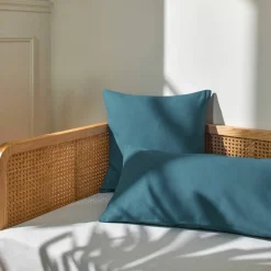 Housse de coussin unie bachette - lot de 2