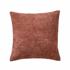 Housse de coussin unie tissage chenille - lot de 2