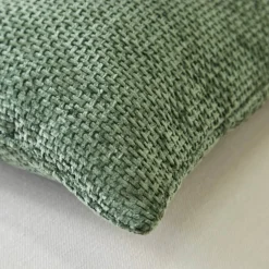 Housse de coussin unie tissage chenille - lot de 2