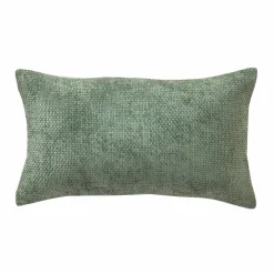 Housse de coussin unie tissage chenille - lot de 2