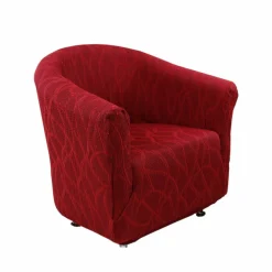 Housse extensible motif jacquard "serpentins" spéciale fauteuil cabriolet