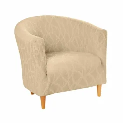 Housse extensible motif jacquard "serpentins" spéciale fauteuil cabriolet