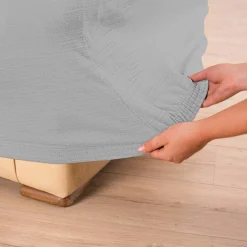 Housse extensible unie canapé fauteuil accoudoirs