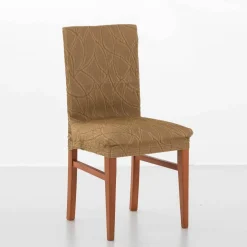 Housse intégrale extensible motif jacquard "serpentins" spéciale chaise