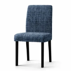 Housse microfibre bi-extensible effet faux uni spéciale chaise