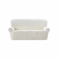 Housse texturée bi-extensible spéciale canapé fauteuil à accoudoirs