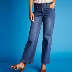 Jean coupe large stretch, petite stature