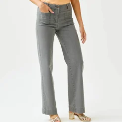 Jean coupe large taille haute, grande stature