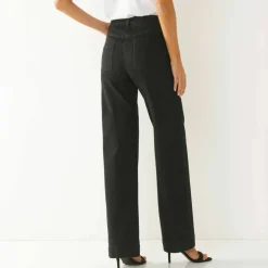 Jean coupe large taille haute, grande stature