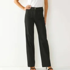 Jean coupe large taille haute, grande stature