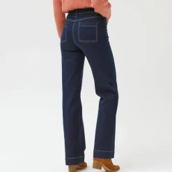 Jean coupe large taille haute, grande stature