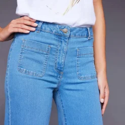 Jean coupe large taille haute, grande stature