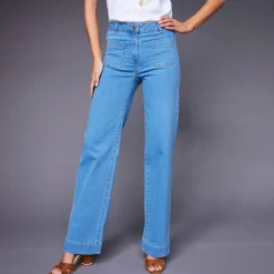 Jean coupe large taille haute, grande stature