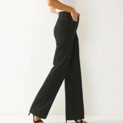 Jean coupe large taille haute, stature moyenne