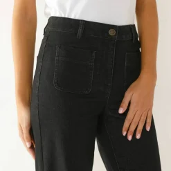 Jean coupe large taille haute, stature moyenne