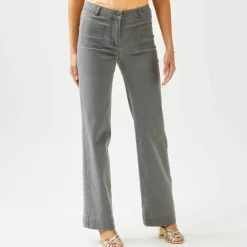 Jean coupe large taille haute, stature moyenne