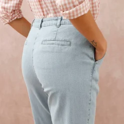 Jean coupe mom taille haute, stretch