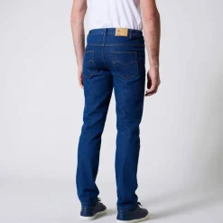 Jean droit ceinture élastiquée côtés - L28