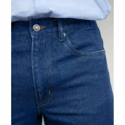 Jean droit ceinture élastiquée côtés - L32