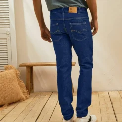 Jean droit ceinture élastiquée côtés - L28