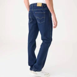 Jean droit ceinture élastiquée côtés - L32