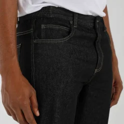 Jean droit ceinture élastiquée côtés - L28