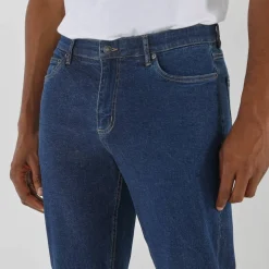 Jean droit ceinture élastiquée invisible - L28