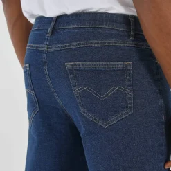 Jean droit ceinture élastiquée invisible - L28
