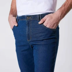 Jean droit ceinture élastiquée - L30