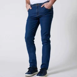 Jean droit ceinture élastiquée - L30